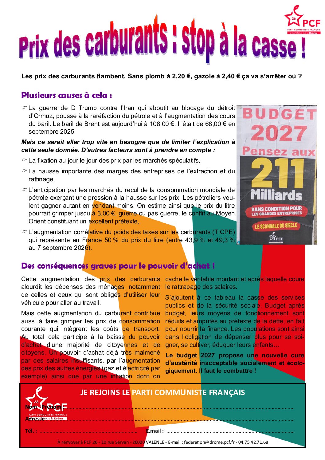 Prix des carburants : stop à la casse !